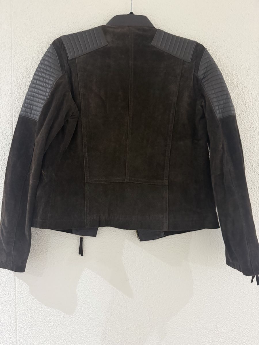 Mango Giacche: Mango Echtleder Bikerjacke Wildleder Dunkelbraun Gr. M – Usato da Hägglingen venduto da Raff_Ella 4