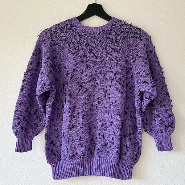Pullover & Sweatshirts: VIOLETT | Handgestrickter Pullover S | Strickpulli Vintage – Gebraucht aus Engelburg von Rmueller 4