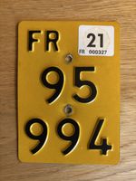 Mofanummer Nummernschild Mofa Töffli Freiburg FR 95 994