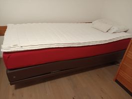 Boxspringbett mit Motor 90x200 inkl. Matratze und Topper