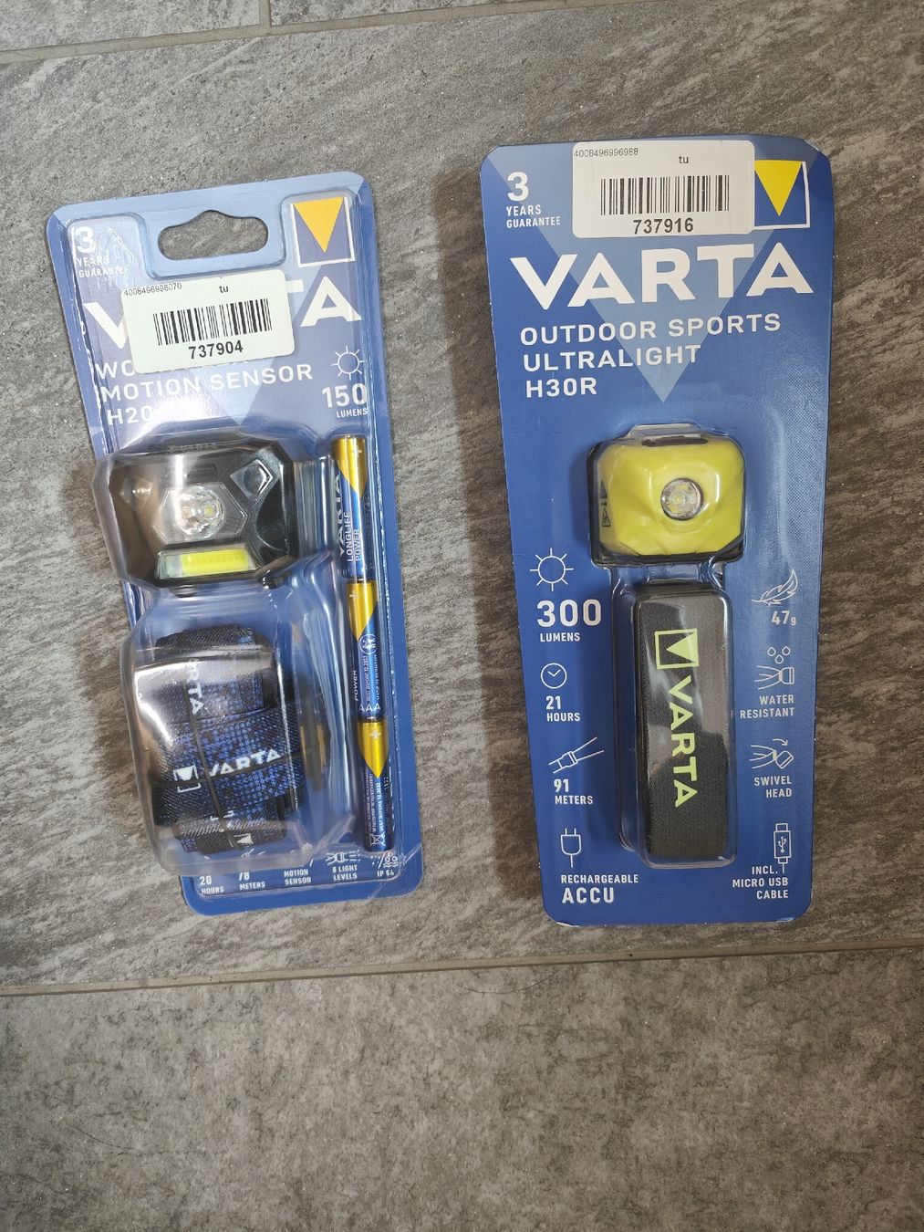 Varta Lampen: Neu Stirnlampen von Varta – Neu und originalverpackt aus Kandergrund von Sam1818