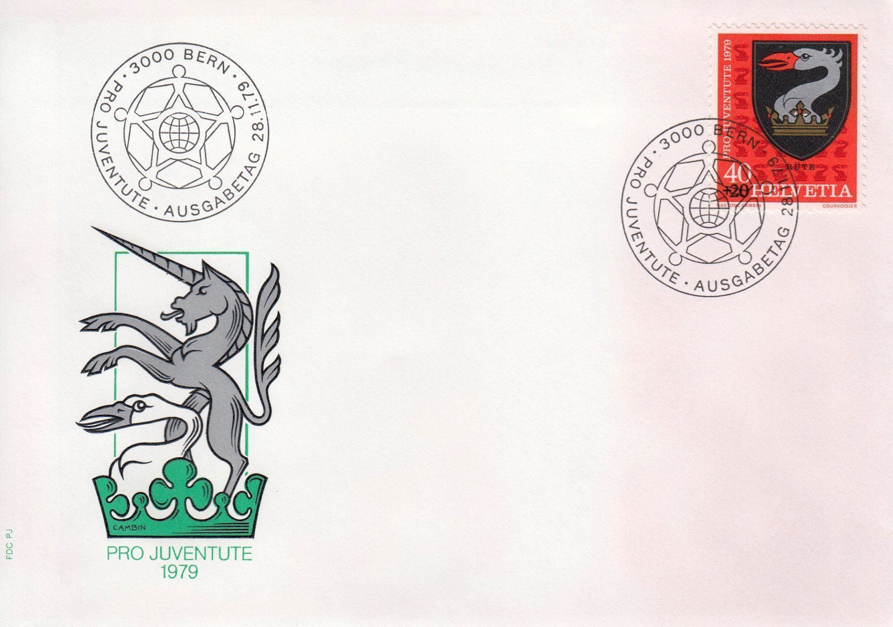 Tutti i francobolli: 1979 Pro Juventute 4 FDC – Usato da Spreitenbach venduto da Mustang_1105 1