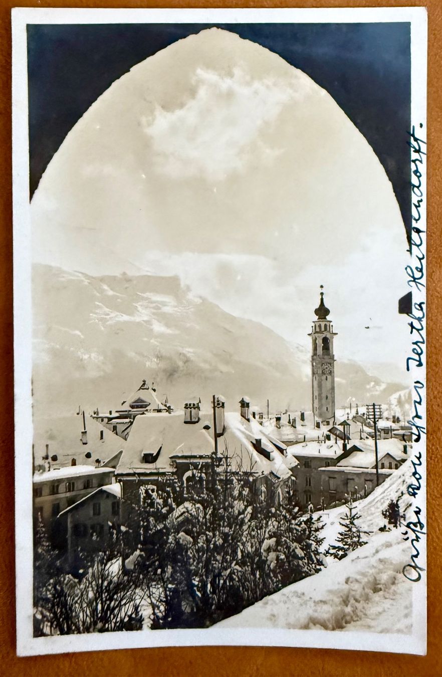 Cartoline postali: Samaden 1928 – Usato da Lutry venduto da Ediego