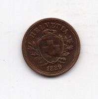 (1082) Schweiz, 1 Rappen, 1889, vz