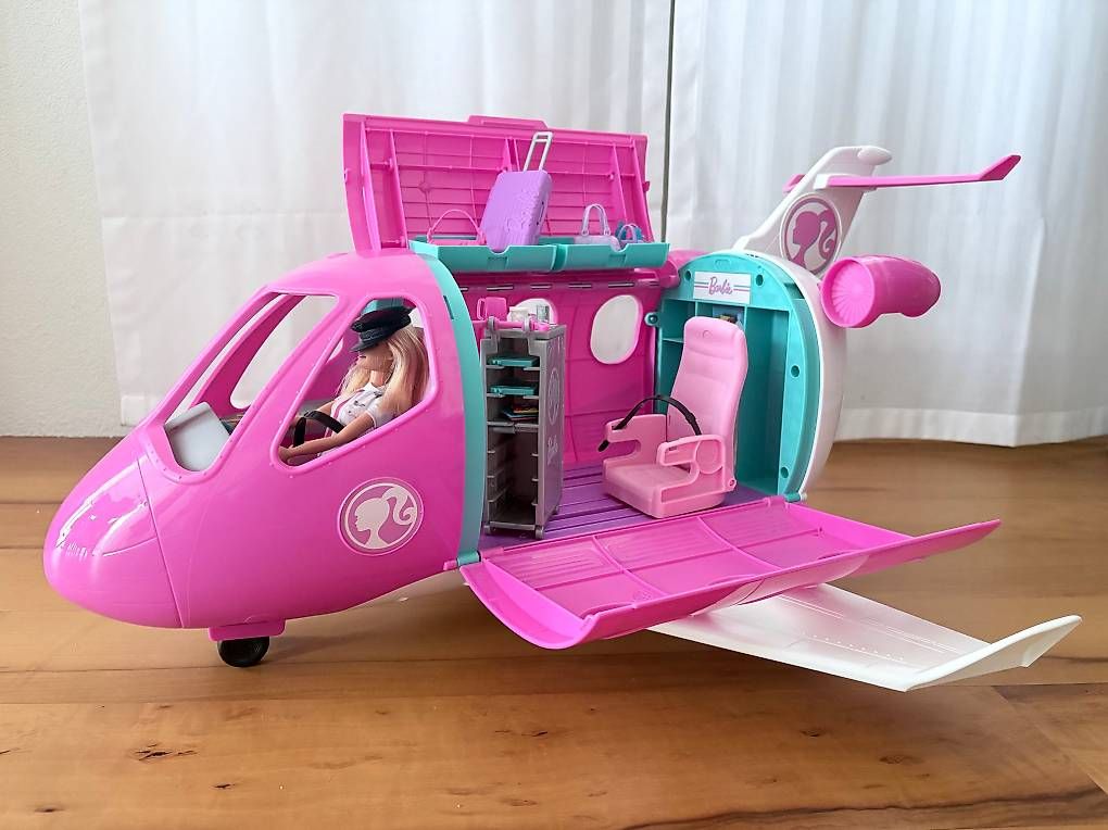 Barbie SET Flugzeug mit Barbie + Auto + Motorrad MEGA (Gebraucht) in ...