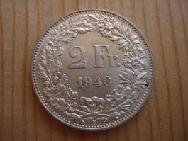 (P2) 2 Franken 1940 UNZ