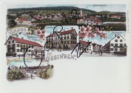 Gruss aus Ossingen - (AK Lithoansicht um 1900 im Form. A4)