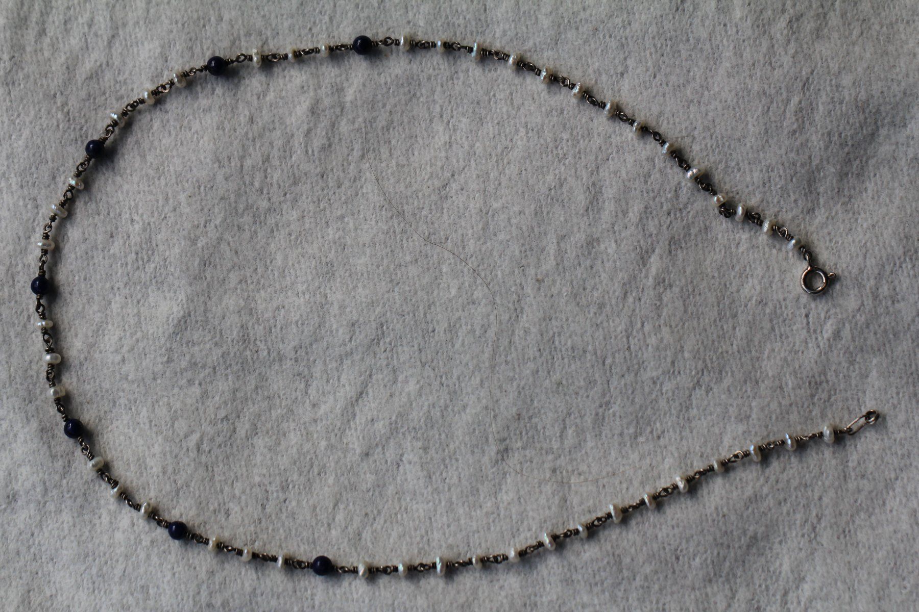 Catenine: Halskette Silber, Perlen, Lapislazuli – Nuovo (secondo la descrizione) da Meiringen venduto da Dunkel1 1