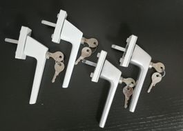Fenstergriffe mit Schloss (4 Stück)