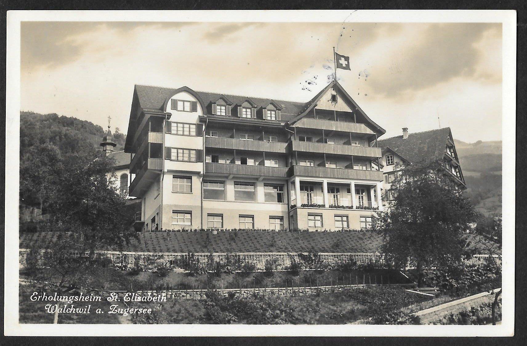 Cartoline postali: Walchwil Erholungsheim St. Elisabeth – Usato da Olten venduto da clotaldi