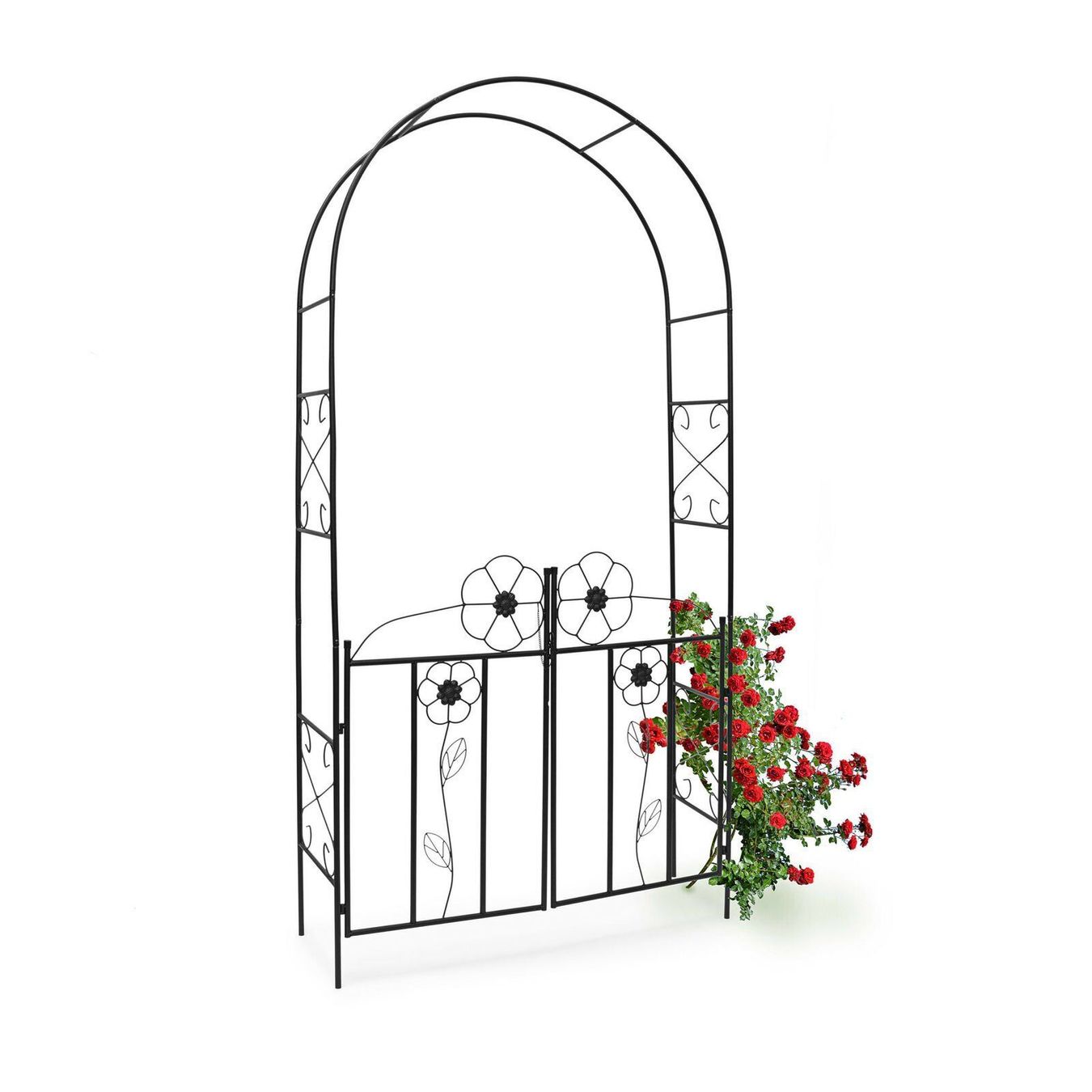 Sonstige Gartendekorationen: ROSENBOGEN MIT TOR AUS METALL. GARTENTOR – Neu und originalverpackt aus Stein am Rhein von Gomme100
