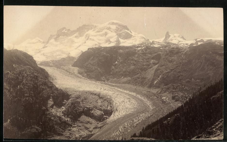 Fotografie & Manifesti: Fotografie Zermatt, Ausläufe des Gorner – Usato da Berlin venduto da bartko-reher