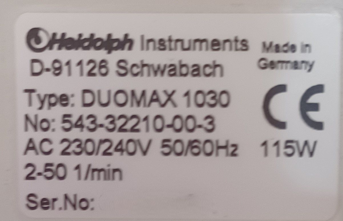Laborzubehör: Heidolph Duomax 1030 – Gebraucht aus Niederdorf von LeptonAG_Labor 6