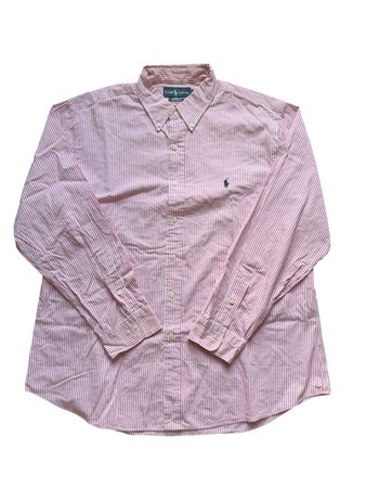 Chemise Ralph Lauren rayée rose et blanche 