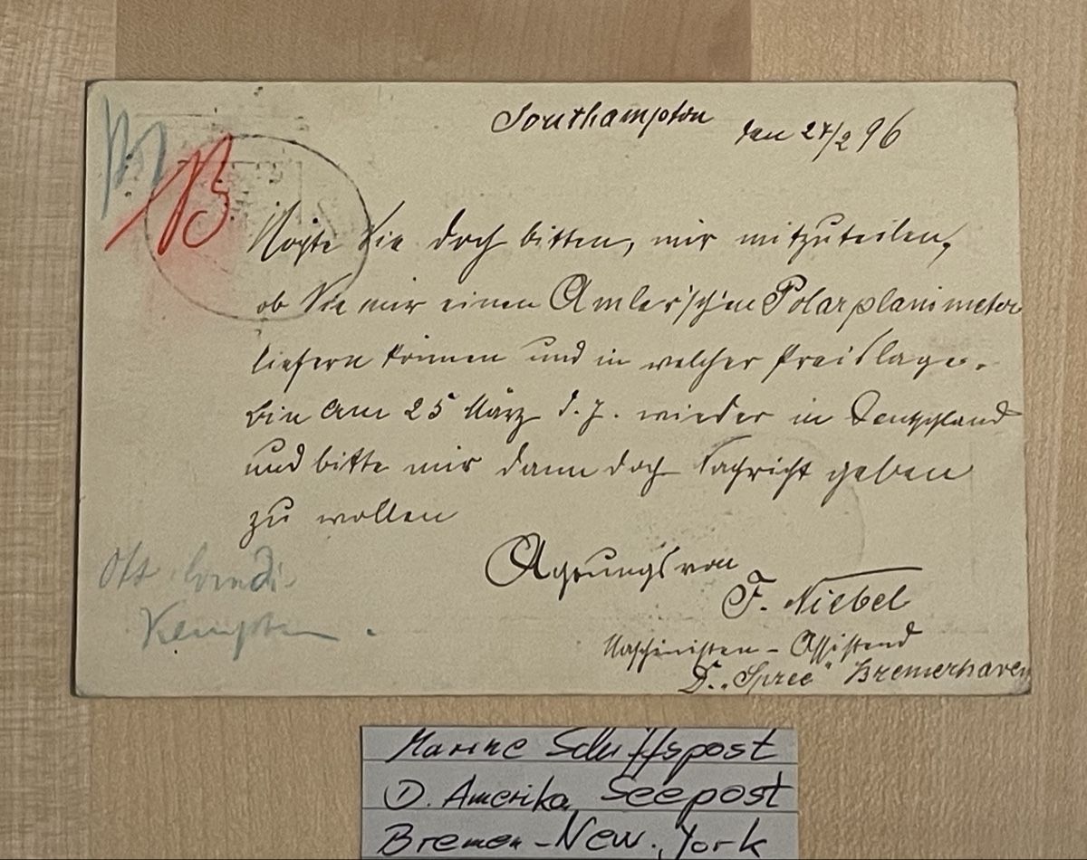 Tutti i francobolli: DR Marine Seepost Bremen - New York – Usato da Thun venduto da Thunersee2 1
