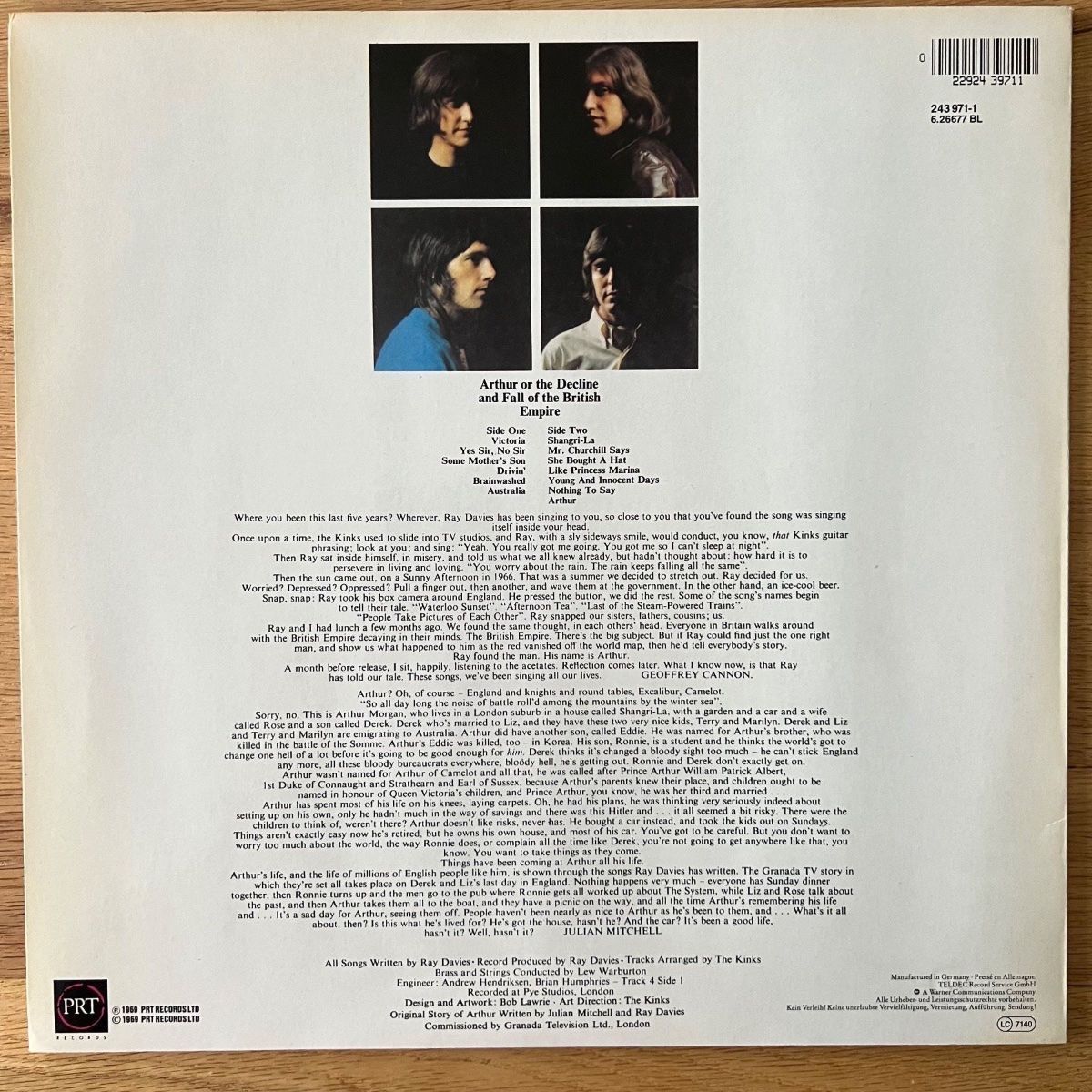 Dischi in vinile: Kinks - Arthur Or The Decline And Fall... / 1. D-Press. 1987 – Usato da Gais venduto da soundcave57 1