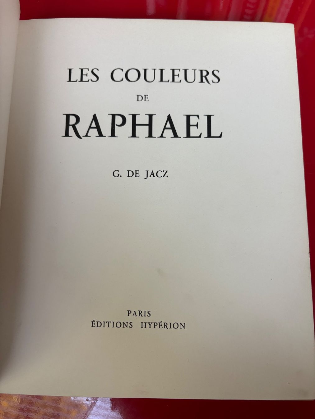 Livres: Les Couleurs de Raphael – D'occasion à Lausanne par reb_vpy7