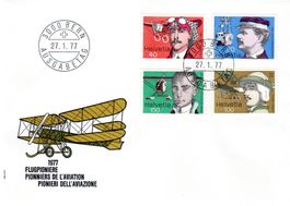 FLUGPIONIERE SERIE 4 MARKEN AUSGABETAG - ERHALT SIEHE SCAN