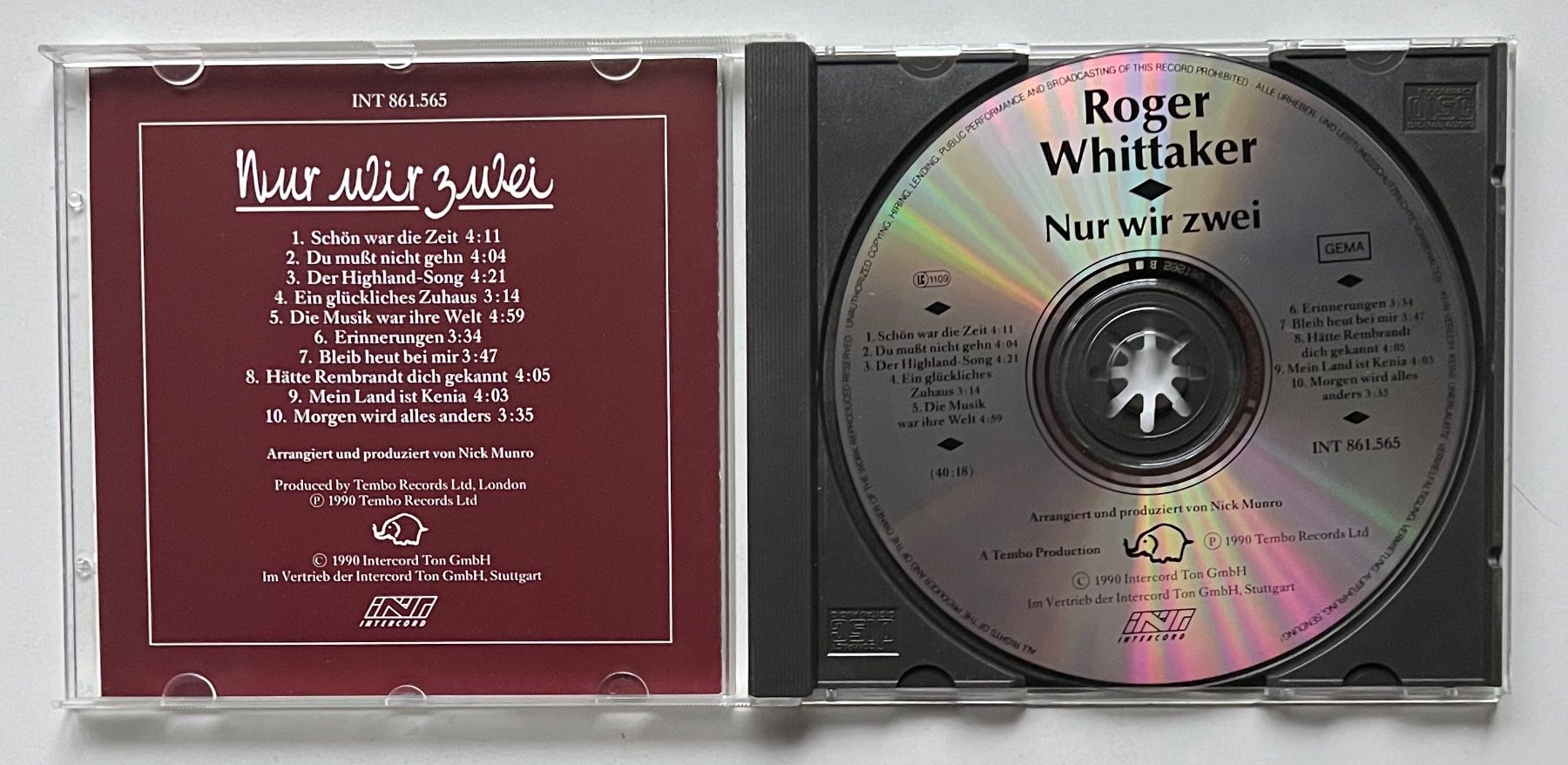 CD: Roger Whittaker / Nur wir zwei – Usato da Näfels venduto da rottabi 2