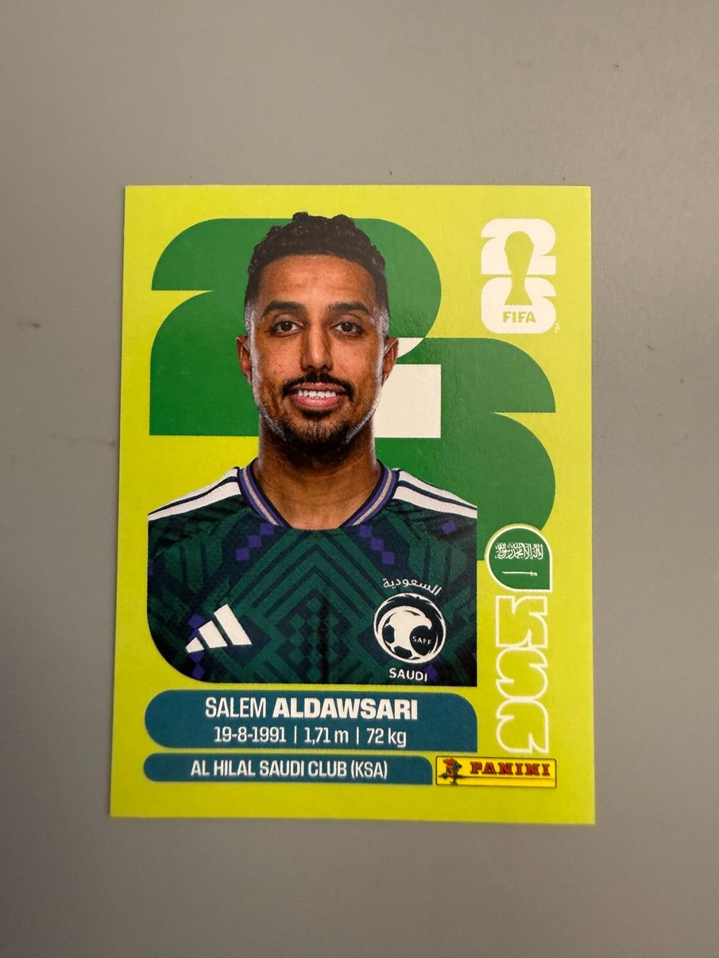 Panini Cartes à collectionner: Panini Salem Aldawsari KSA16 – D'occasion à Liebefeld par Ronaldo-1996