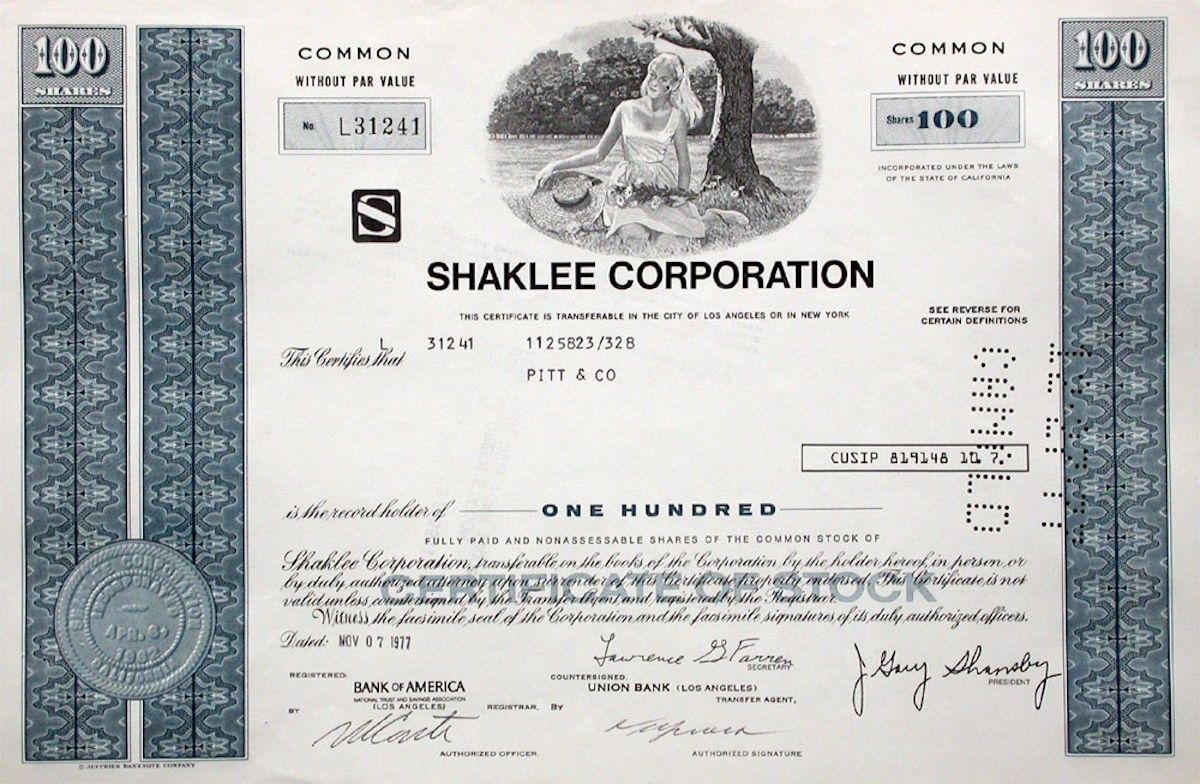 Dokumente: Shaklee Corporation - 1977 – Gebraucht aus Solothurn von Sgasche
