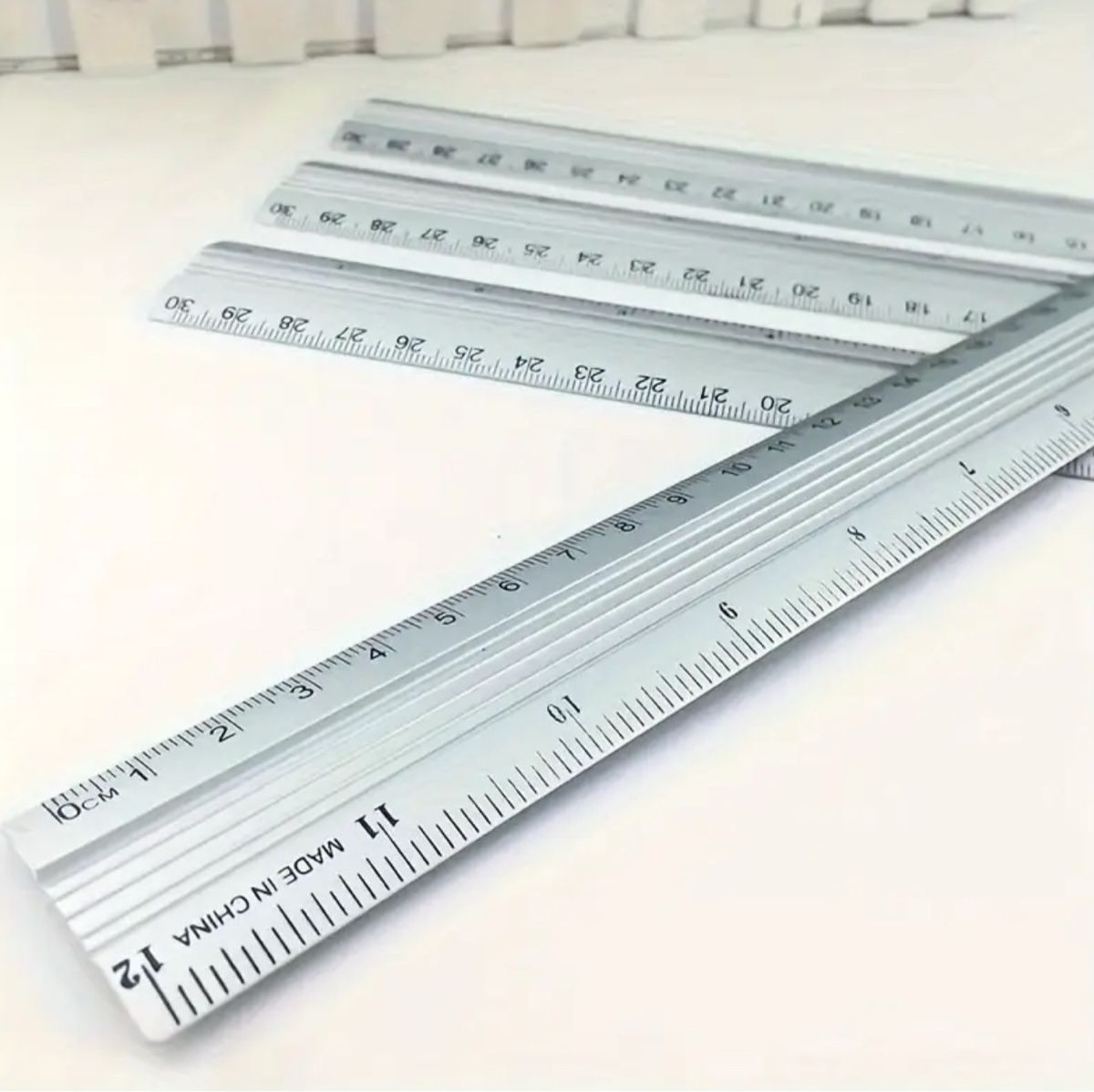 3er Set Metall Lineale Alu Lineal Zeichnen Büro Schule 30cm (Neu und ...
