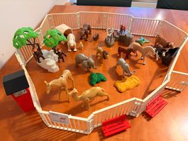 Playmobil Zoo mit vielen Tieren und Gehege