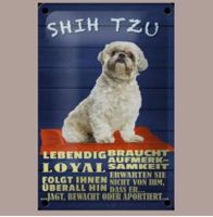 🔥 SHIH TZU Hunde Blechschild 🎀 12x18cm OVP 🔥