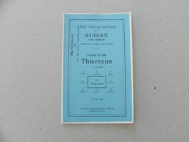 Landkarte Thoerrens VD 1935 Orzens Ogens Rueyres Pailly ua.