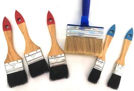 6-teiliges Flach-Pinsel-Set, Grössen: 10mm bis 100mm