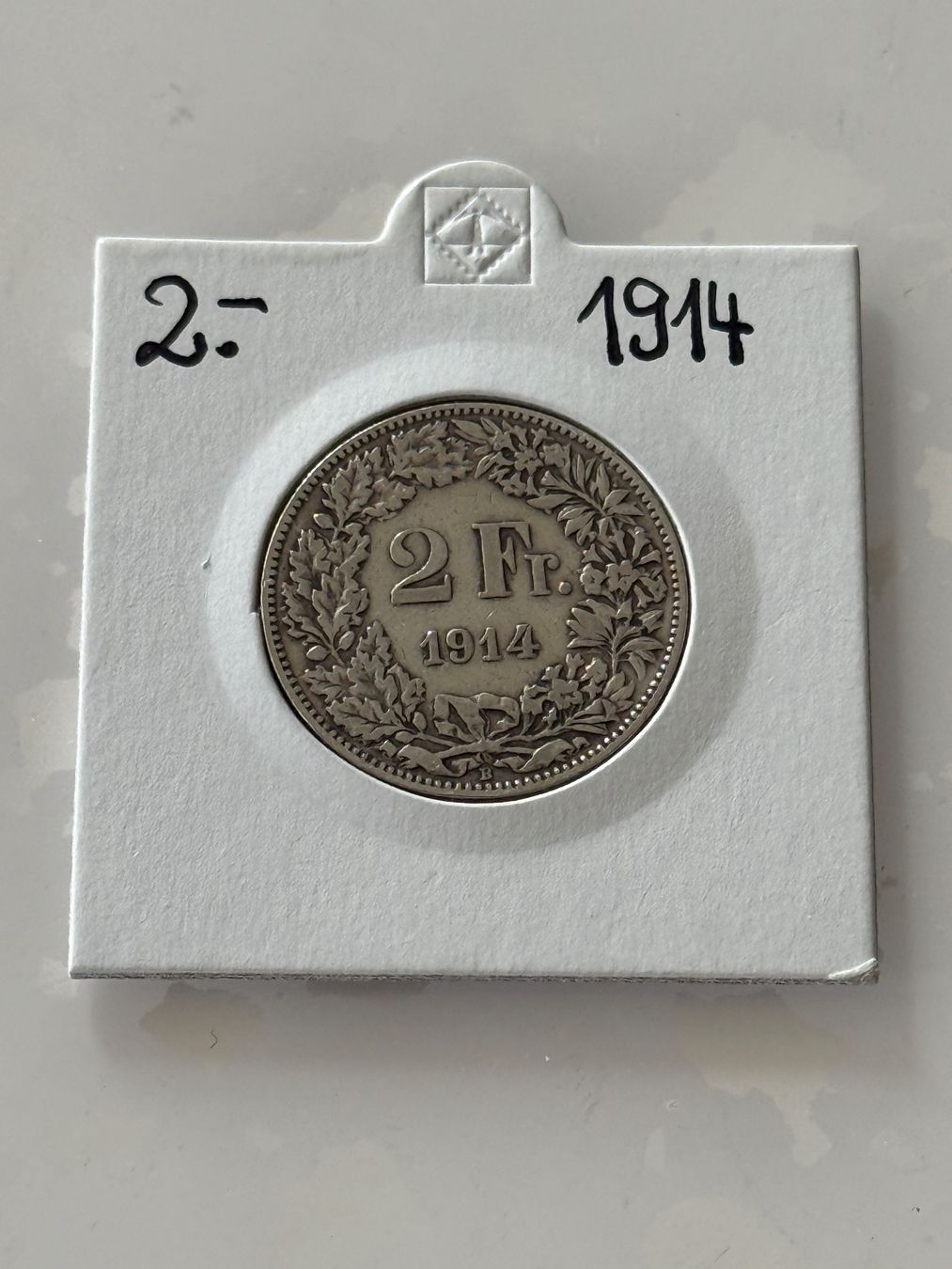 Tutti le monete: 2 Franken 1914  Rar – Usato da Wallisellen venduto da SWISS_SILVER1