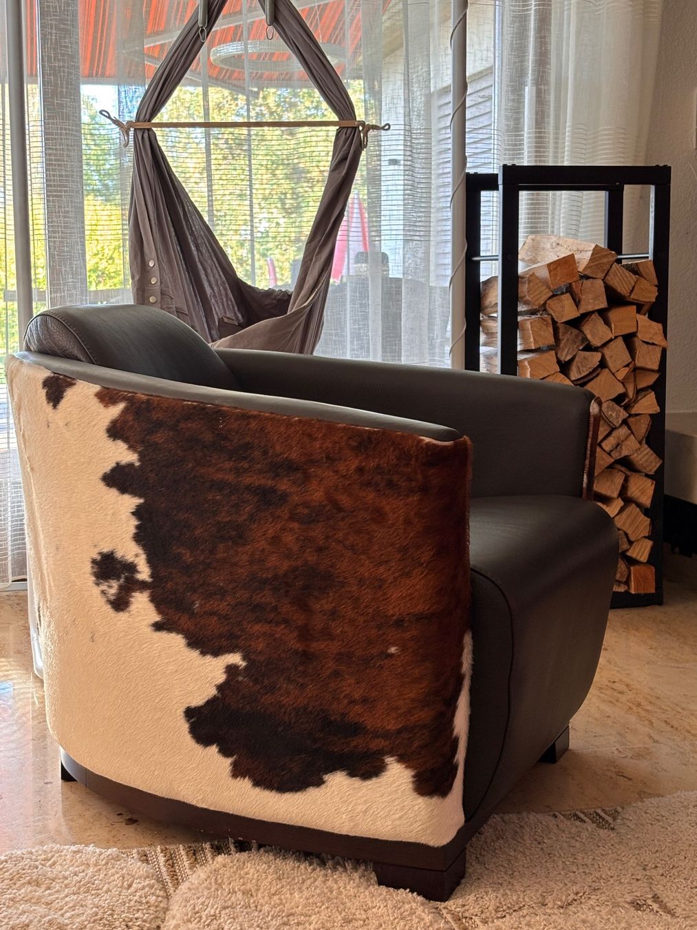 Pfister Fauteuils: Echtleder Kuhsessel zu verkaufen – D'occasion à Rickenbach SO par bau_x59d