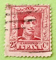 Briefmarken aus Spanien 1922 Koning Alfons XIII gestempelt