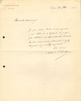 Antonio Chiattone 1856-1904 Bildhauer TI Autograph Brief
