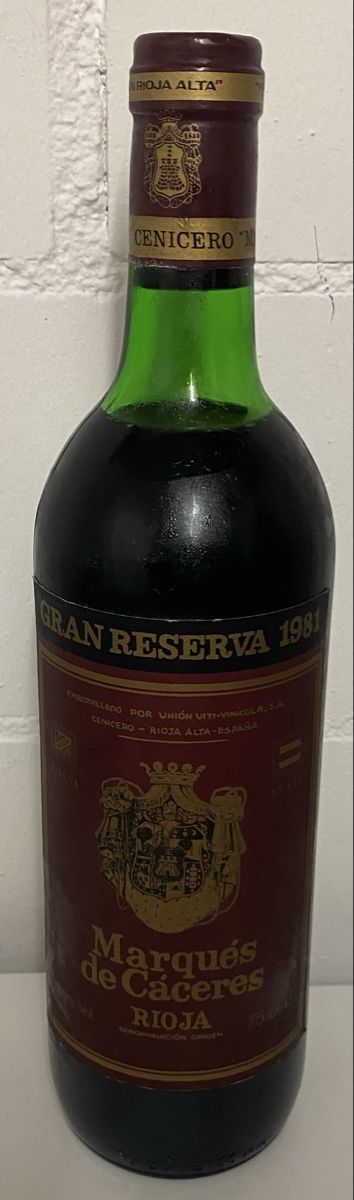 Rioja Vino: 1981 Marques de Caceres Rioja Gran Reserva – Nuovo (secondo la descrizione) da Gersau venduto da kat_5kz9
