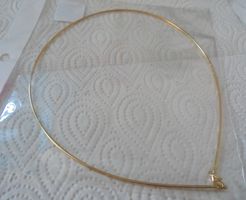 Echtschmuck: Omega-Silberhalsreif, vergoldet