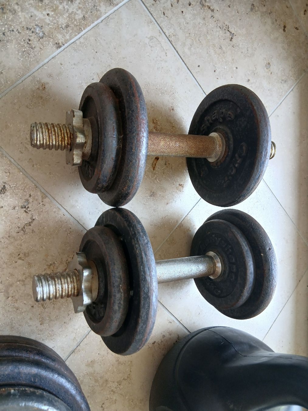 Manubri & Pesi: Dumbbell set with curl bar and weights – Usato da Zürich venduto da jak_98vp 1