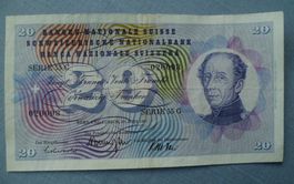20 Fr. Banknote Jg. 1967