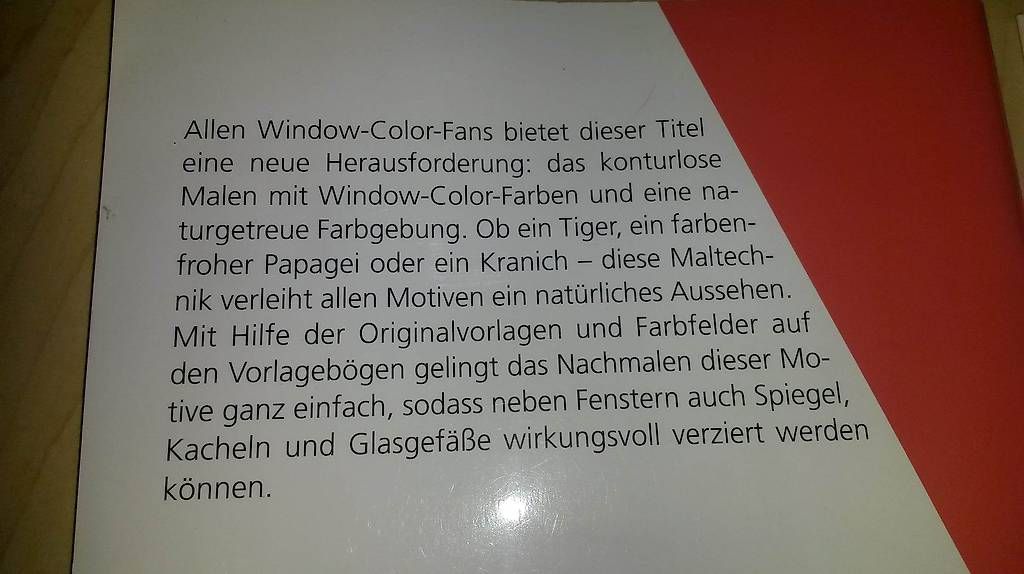 Libri: Basteln: Buch Window Color Tiermotive, mit Vorlagebogen – Nuovo (secondo la descrizione) da Seewil venduto da HevySchluep 1