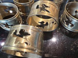 10 Serviettenringe aus Messing