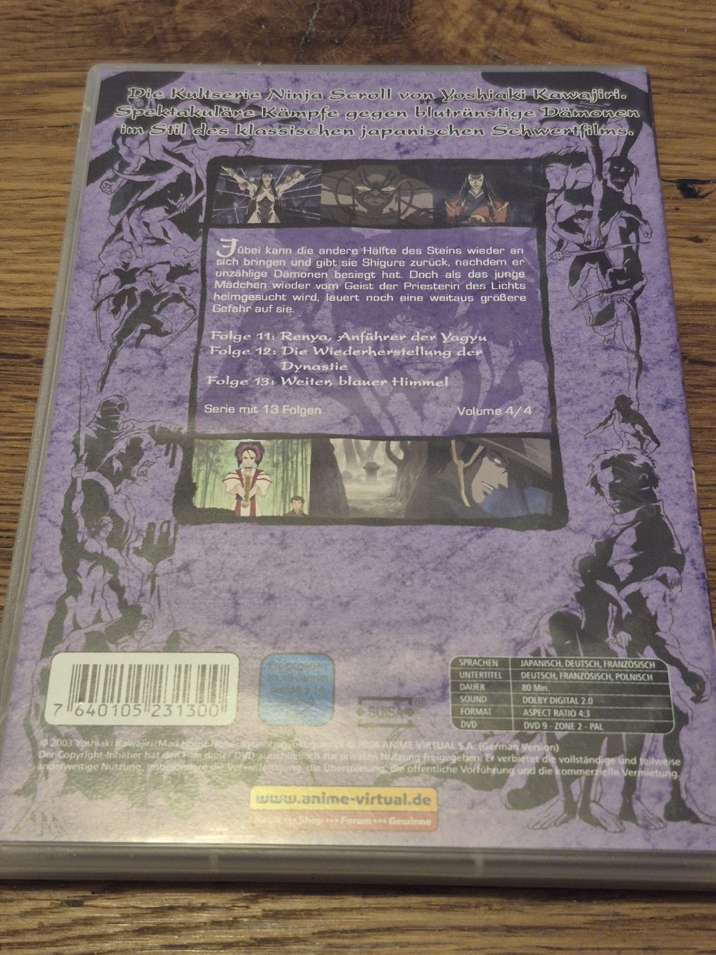 Tutti i DVDs: Ninja Scroll - Die Serie Vol. 4 (DVD) – Usato da Oberembrach venduto da giu_7ksd 1
