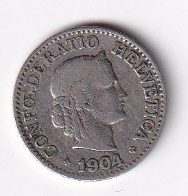 Tutti le monete: 10 Rappen 1904 rar – Usato da Neuchâtel venduto da karlpierrino