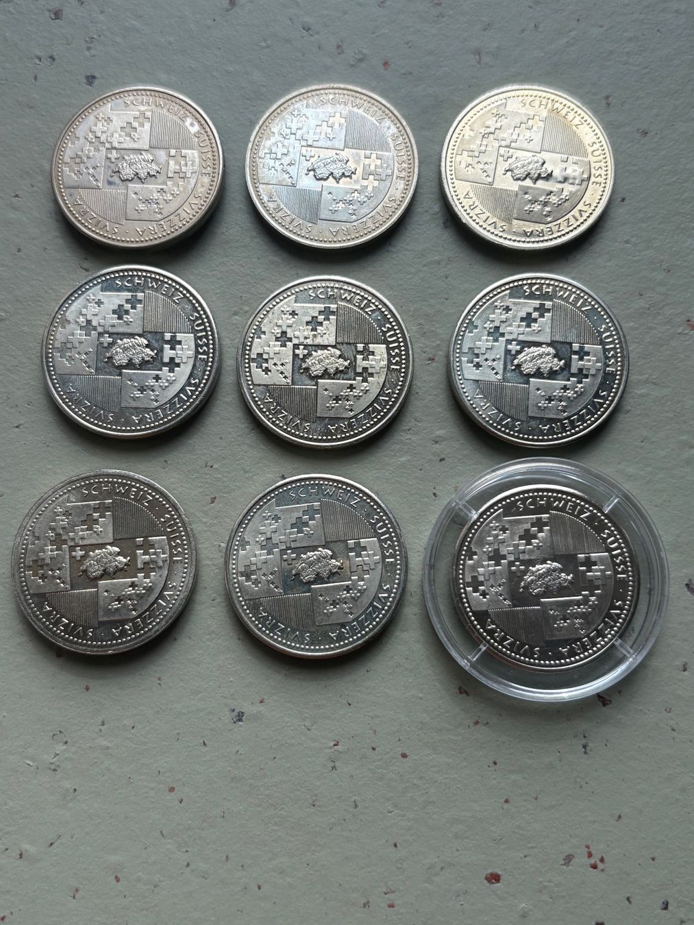 Medaillen: 9x Medailles Schweiz – Gebraucht aus Zürich von mysilvercoin 1