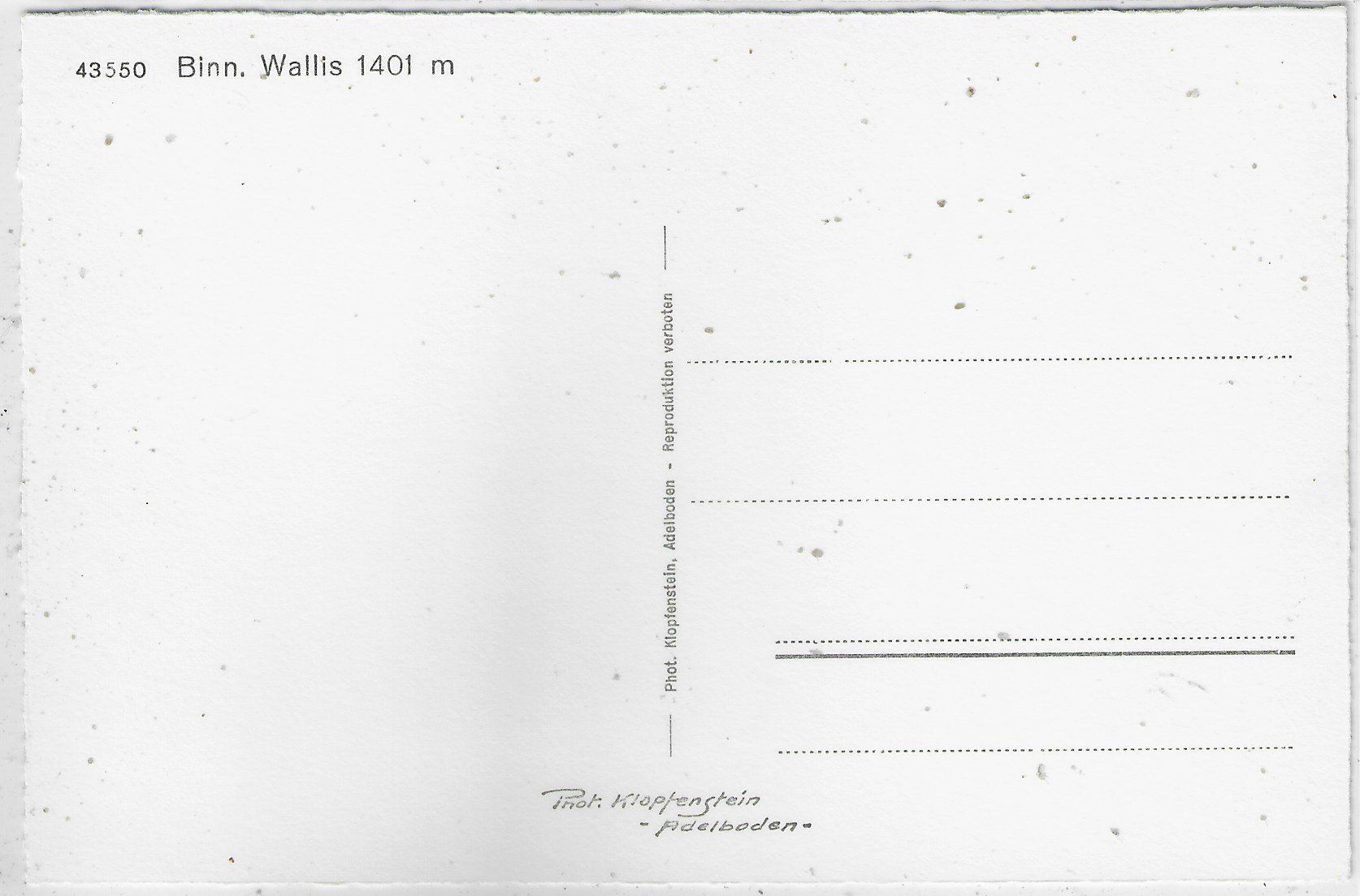 Cartoline postali: Binn - Generalansicht – Usato da Ettingen venduto da Kartenplanet 1
