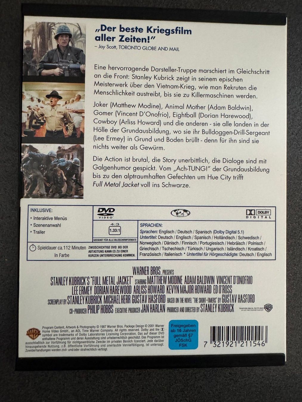 Tutti i DVDs: Full Metal Jacket DVD EN/DE/SP Stanley Kubricks – Usato da Fribourg venduto da tschjoly 1