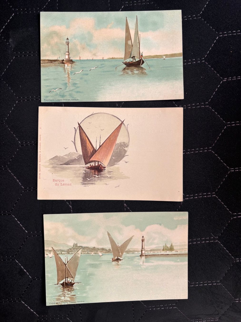Ansichtskarten: Ancienne cartes postale avec des bateaux – Gebraucht aus Châtel-St-Denis von Vaillant1