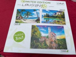 3 Landscape Landschaft Puzzle 2x 500 / 1x 1000 limited Trefl