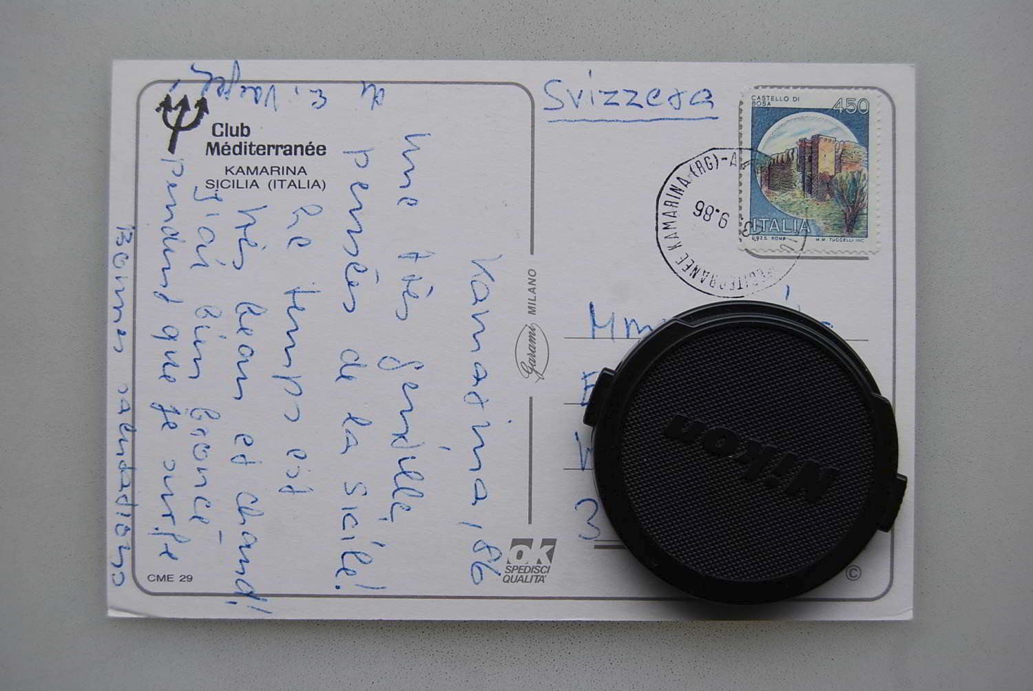 Cartoline postali: AK Kamarina 1986 – Usato da Rüfenacht BE venduto da Toro06 1