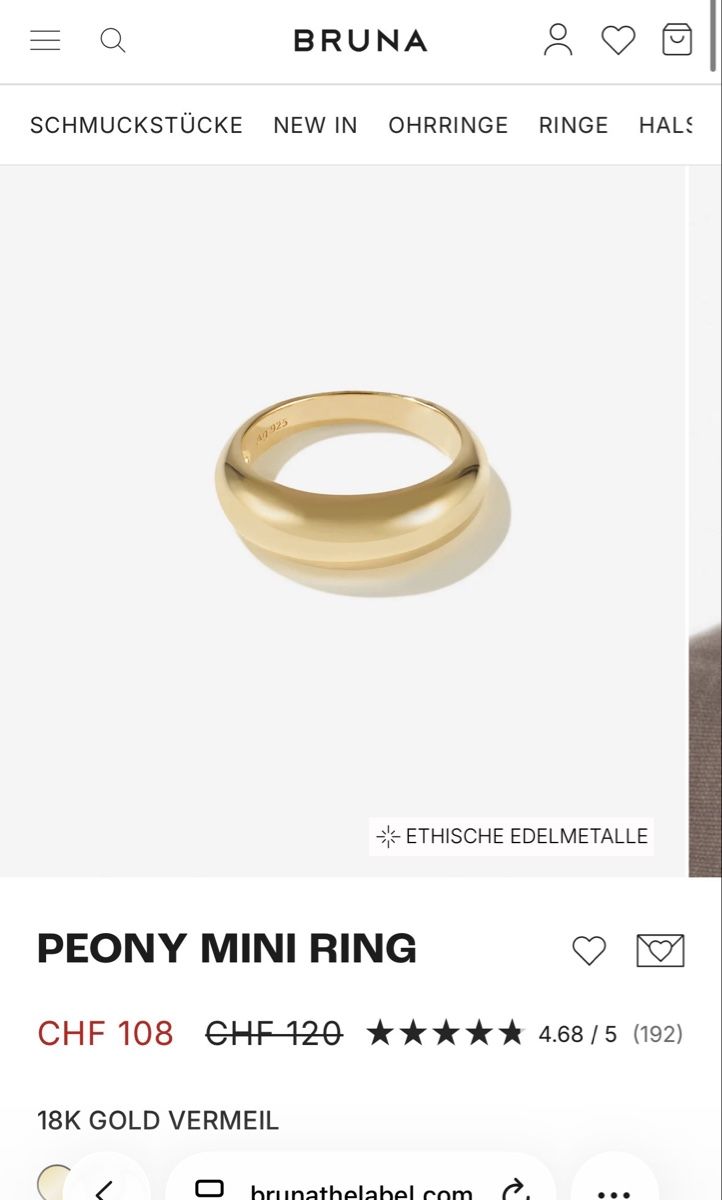 Anelli: BRUNA Peony Mini Ring 18K Gold Vermeil – Nuovo (secondo la descrizione) da Altendorf venduto da kristina_sophia 2