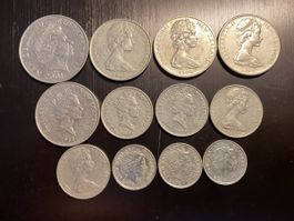 New Zélande, lot de 5, 10, 20, 50 Cents